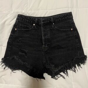 Wild Fable Black Frayed Jean Shorts